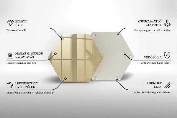 Glass kitchen board Beige colour