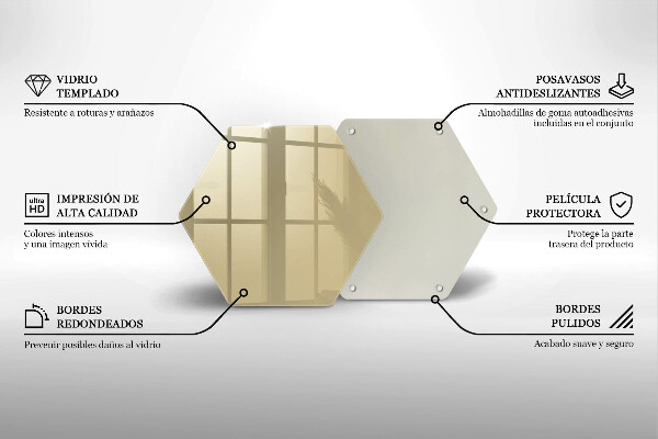 Glass kitchen board Beige colour