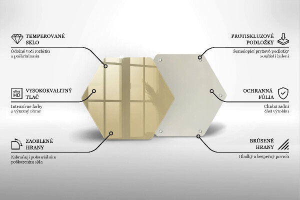 Glass kitchen board Beige colour