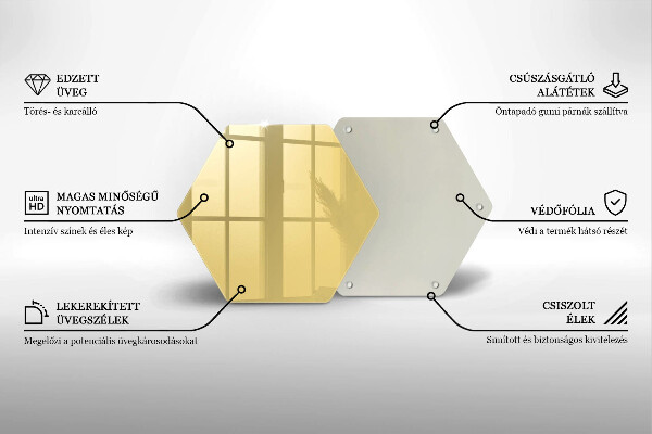 Glass kitchen board Yellow