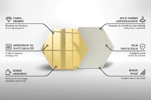 Glass kitchen board Yellow