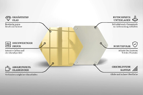 Glass kitchen board Yellow