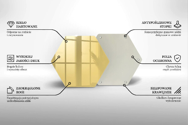 Glass kitchen board Yellow