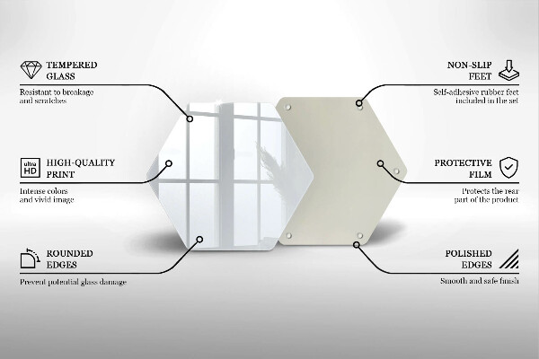 Glass kitchen board White color