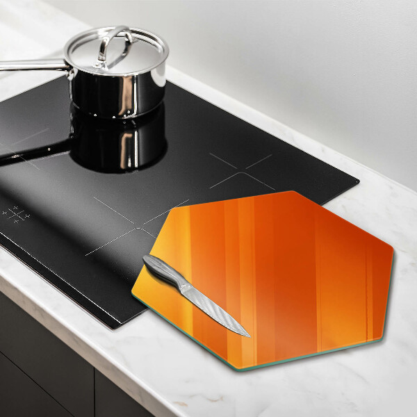 Glass kitchen board Orange color