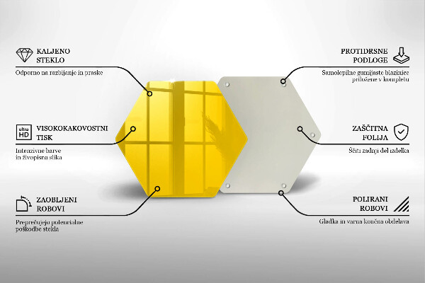 Glass kitchen board Yellow