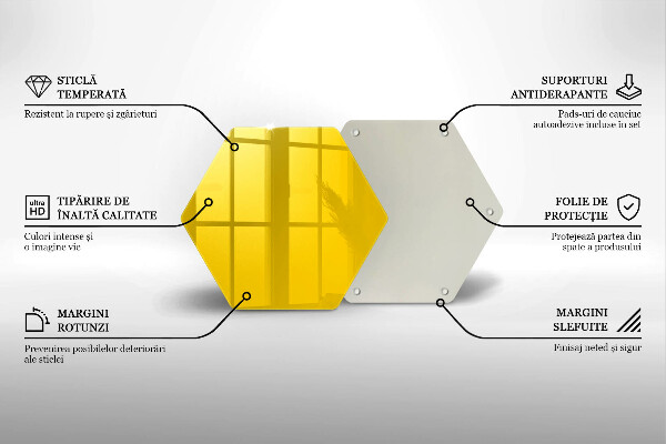 Glass kitchen board Yellow