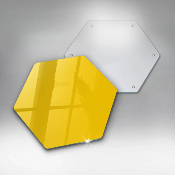 Glass kitchen board Yellow