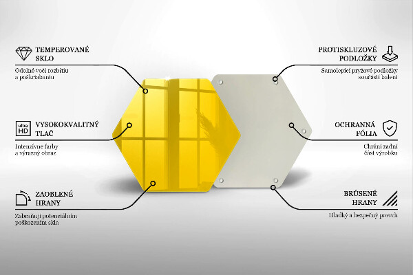 Glass kitchen board Yellow