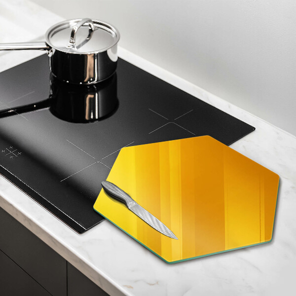 Glass kitchen board Dark yellow color