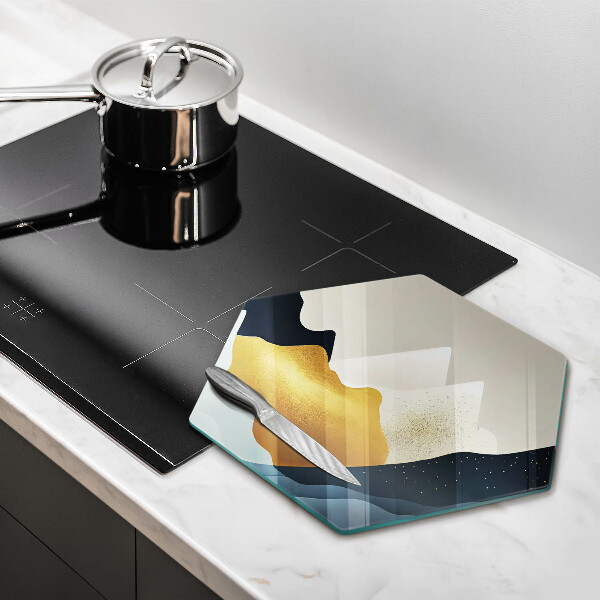 Chopping board glass Abstract mountains