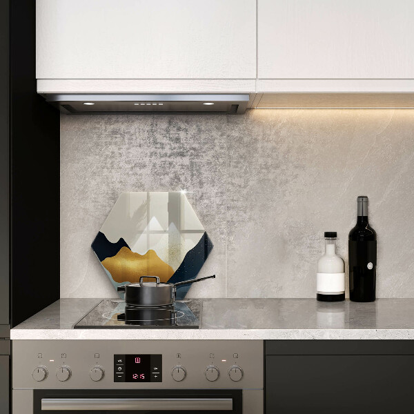 Chopping board glass Abstract mountains