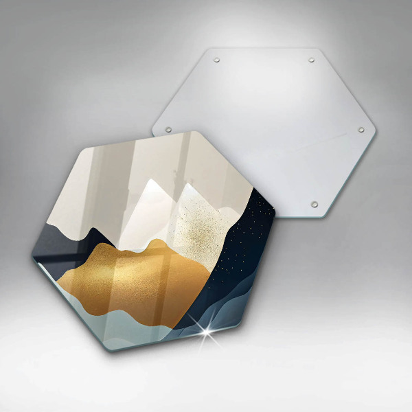 Chopping board glass Abstract mountains