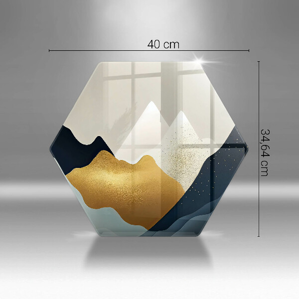 Chopping board glass Abstract mountains