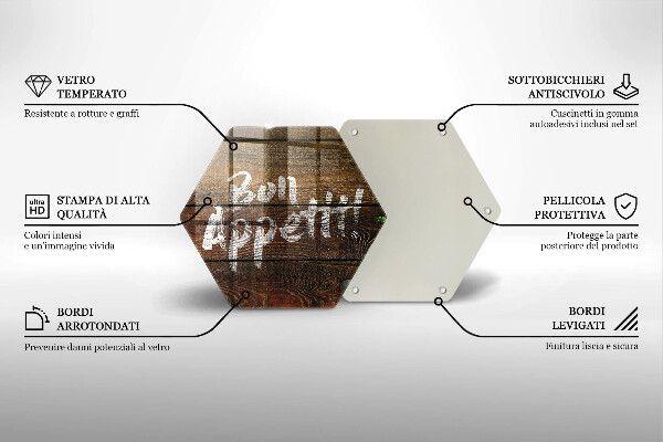 Kitchen worktop protector Boards inscription Bon Appetit