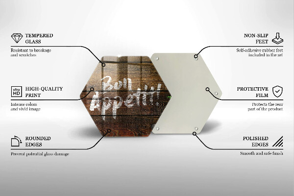 Kitchen worktop protector Boards inscription Bon Appetit