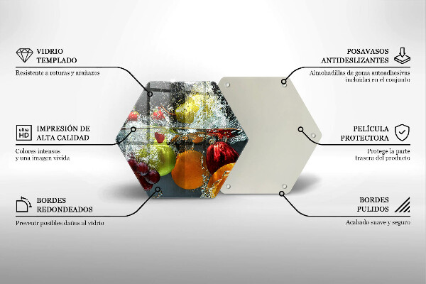 Kitchen worktop protector Juicy fruit in water