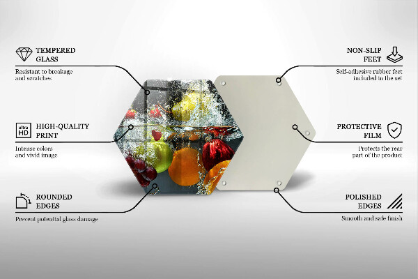 Kitchen worktop protector Juicy fruit in water