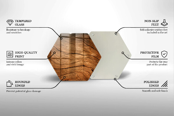 Kitchen worktop protector Wood board texture