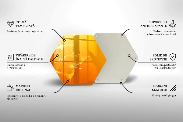 Glass chopping board Juicy fruit of orange