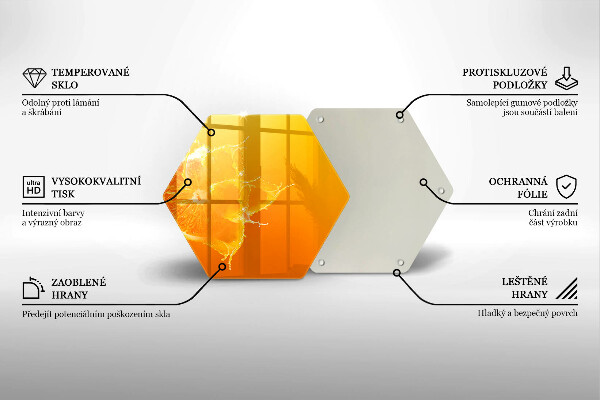Glass chopping board Juicy fruit of orange