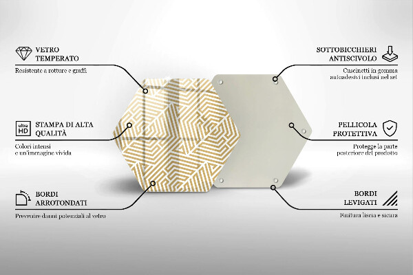 Cutting board Geometric lines
