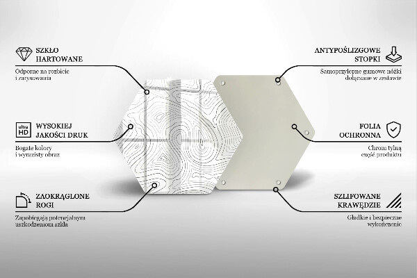 Cutting board Abstraction shapes