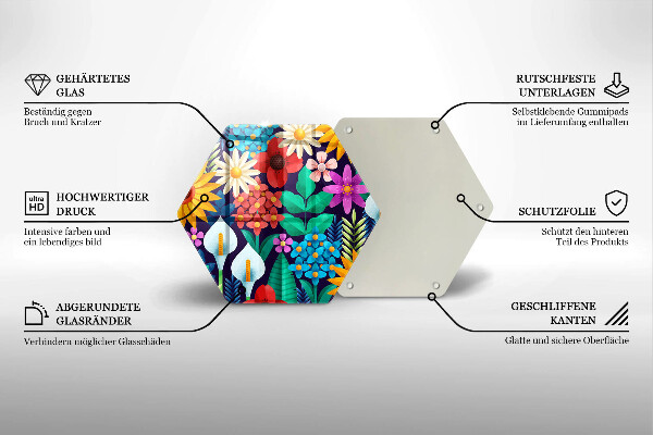 Cutting board Illustration meadow flowers