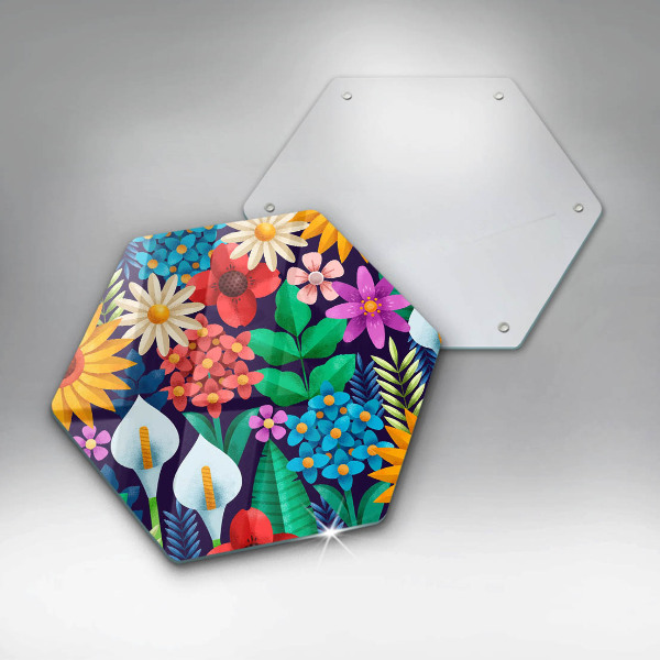 Cutting board Illustration meadow flowers