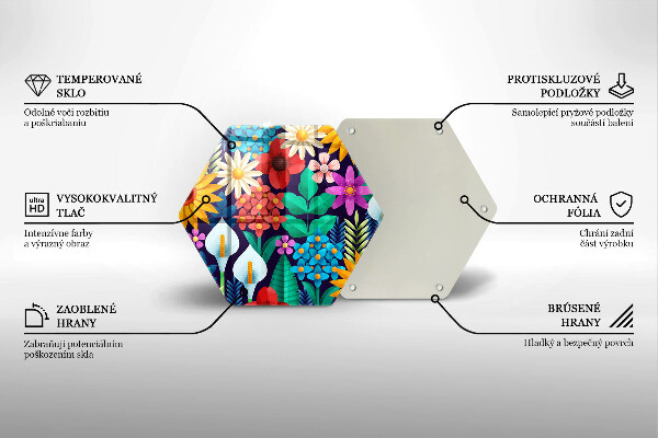 Cutting board Illustration meadow flowers