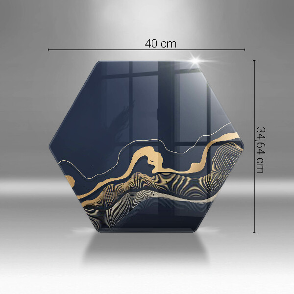 Cutting board Abstraction golden lines