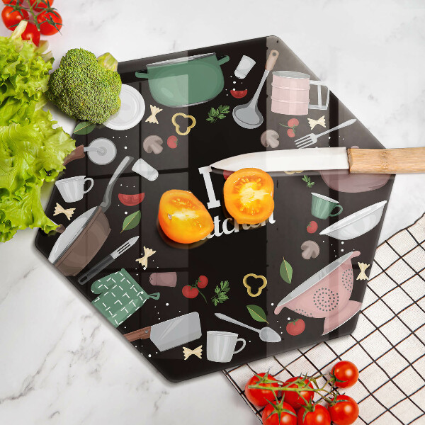 Cutting board Illustration I Love Kitchen