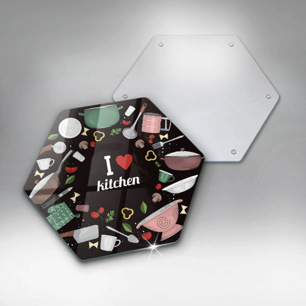 Cutting board Illustration I Love Kitchen