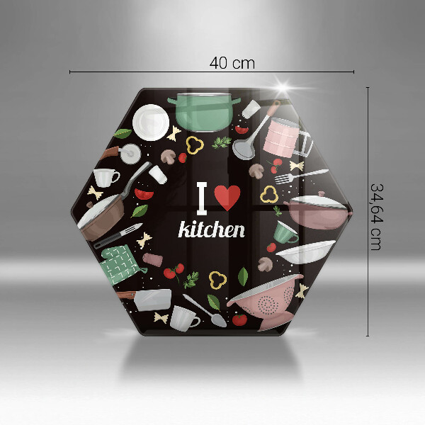 Cutting board Illustration I Love Kitchen