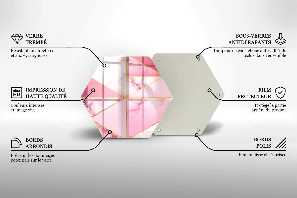 Cutting board Geometric marble