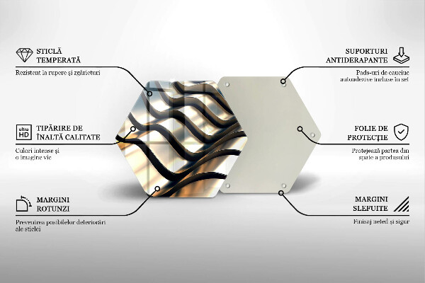 Cutting board 3D metal shapes