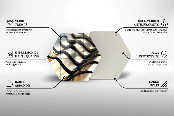 Cutting board 3D metal shapes