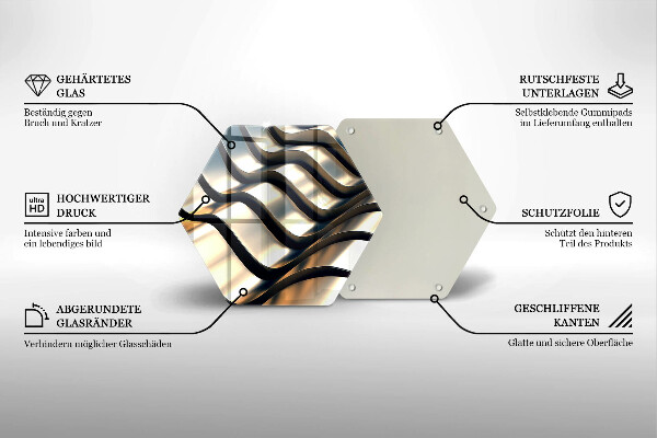 Cutting board 3D metal shapes