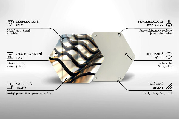 Cutting board 3D metal shapes