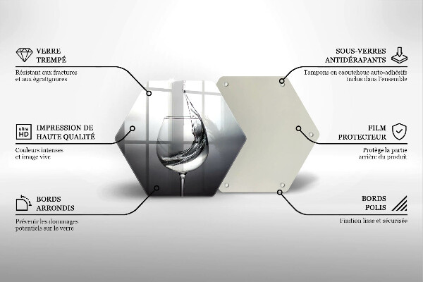 Chopping board glass A glass of water