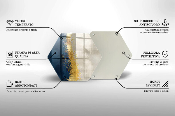 Cutting board Abstraction gold
