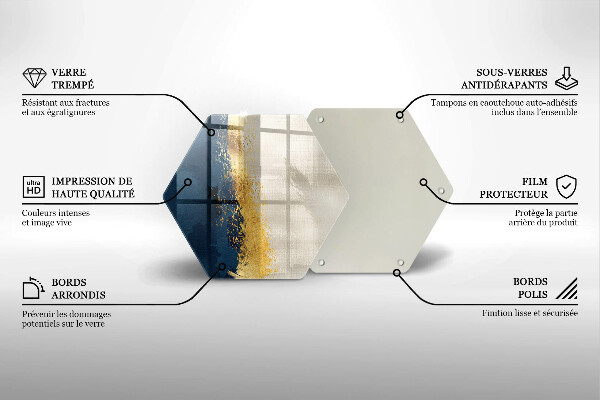 Cutting board Abstraction gold