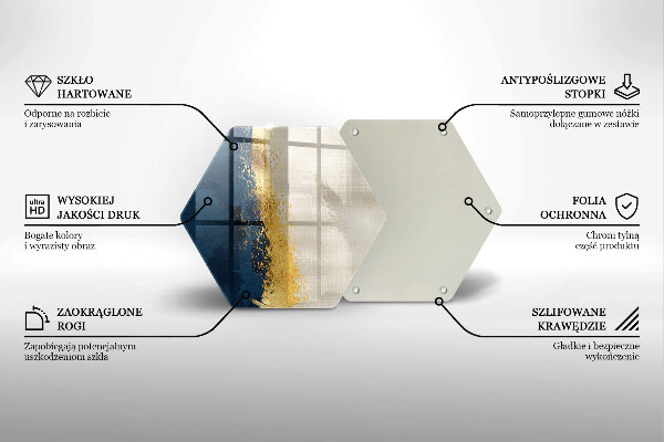 Cutting board Abstraction gold