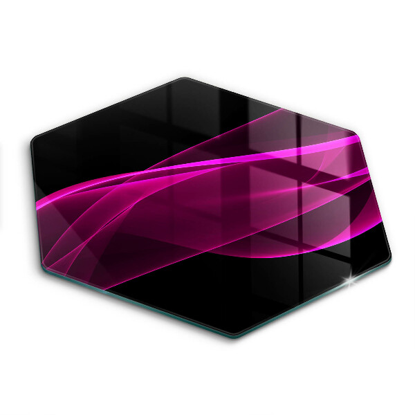 Chopping board glass Pink abstraction