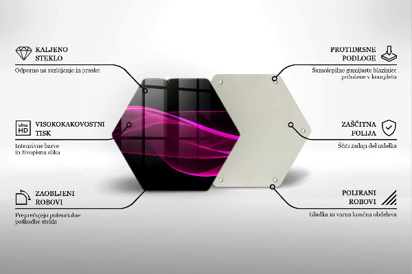 Chopping board glass Pink abstraction