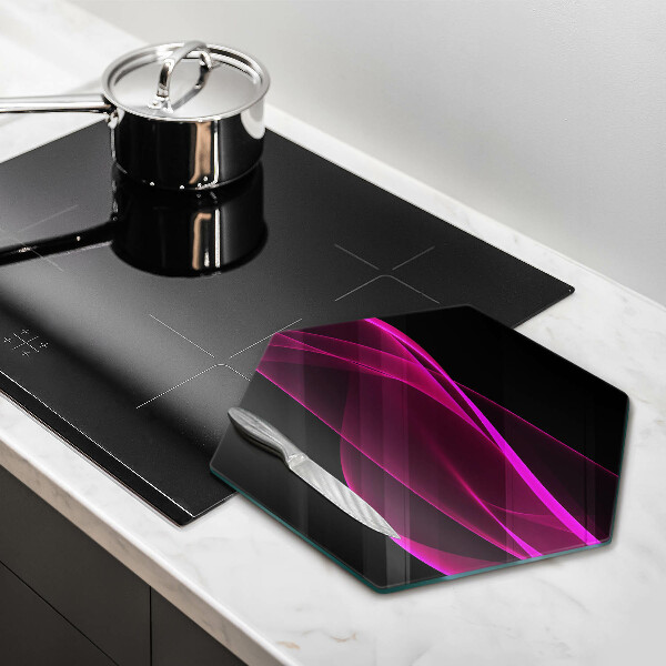 Chopping board glass Pink abstraction