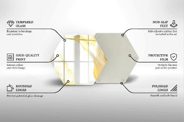 Cutting board Golden abstraction