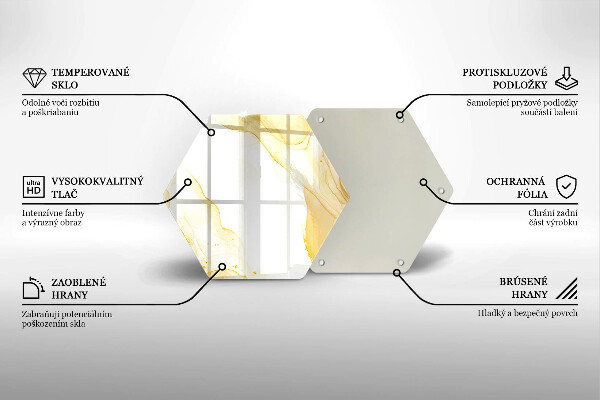 Cutting board Golden abstraction