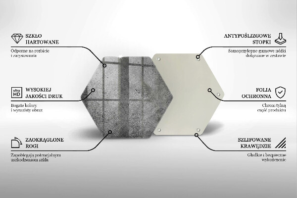 Chopping board glass Concrete stone texture