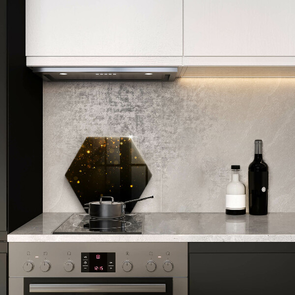 Chopping board glass Golden glitter